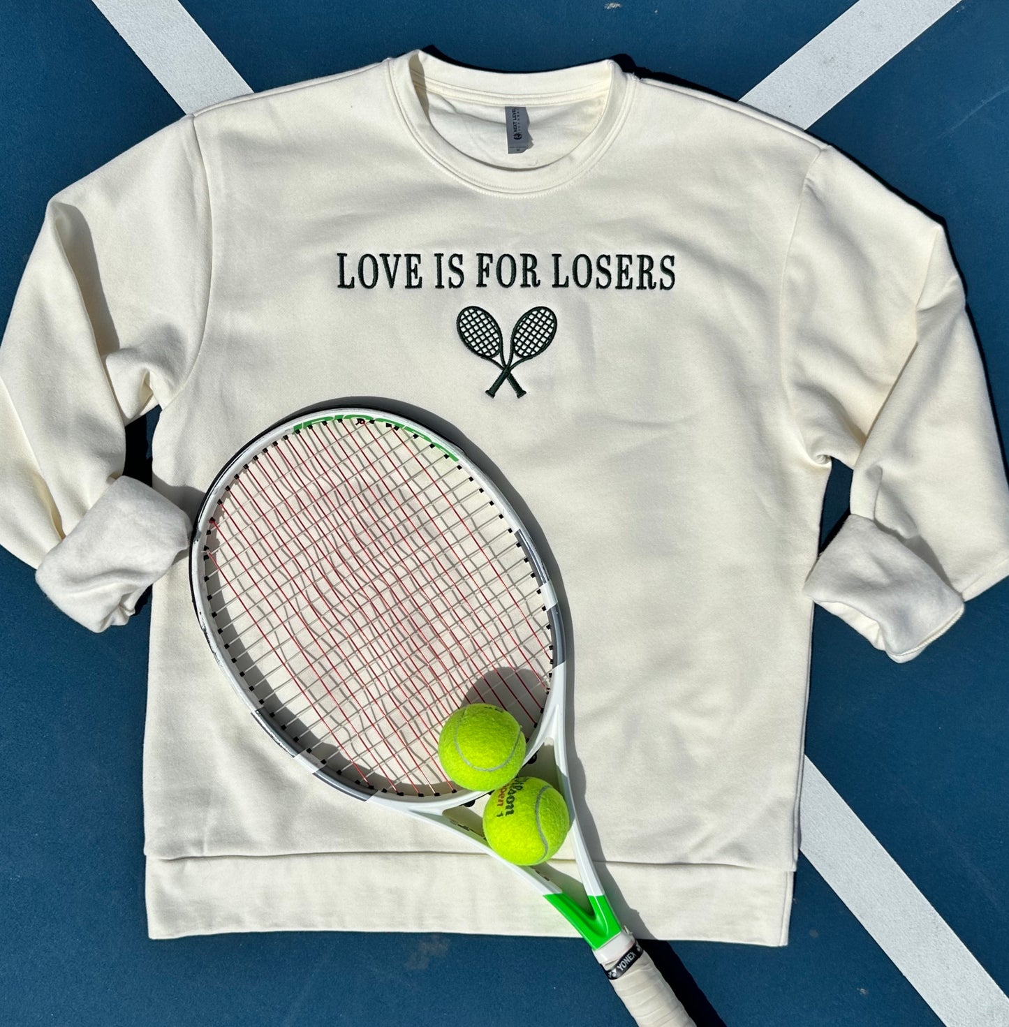 LOVE IS FOR LOSERS Embroidered Crewneck (Click Personalize to Select Crewneck/Thread Color!)