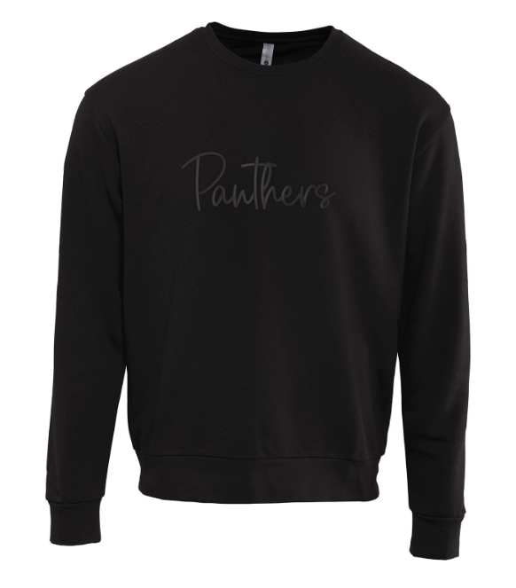 Panthers 3D Puff Embroidered Crewneck