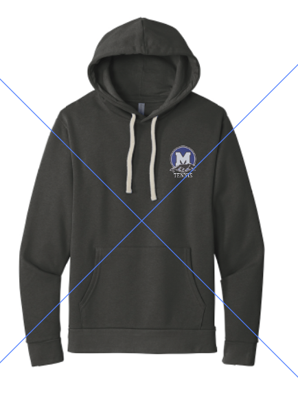 Midlo Logo Tennis Hoodie or Crewneck